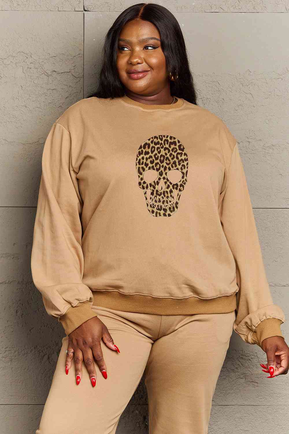 Simply Love Full Size Drop Shoulder Graphic Sweatshirt