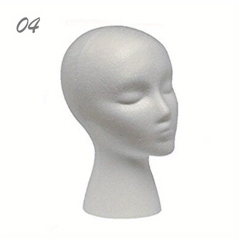 1pc Foam Mannequin Head, Foam Mannequin Head Model Hat Wig Jewelry Holder Shop Display Stand