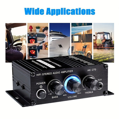 400W Mini Power Amplifier: Get Crystal Clear Audio with 2.0 Stereo Sound for Home/Car Theater System