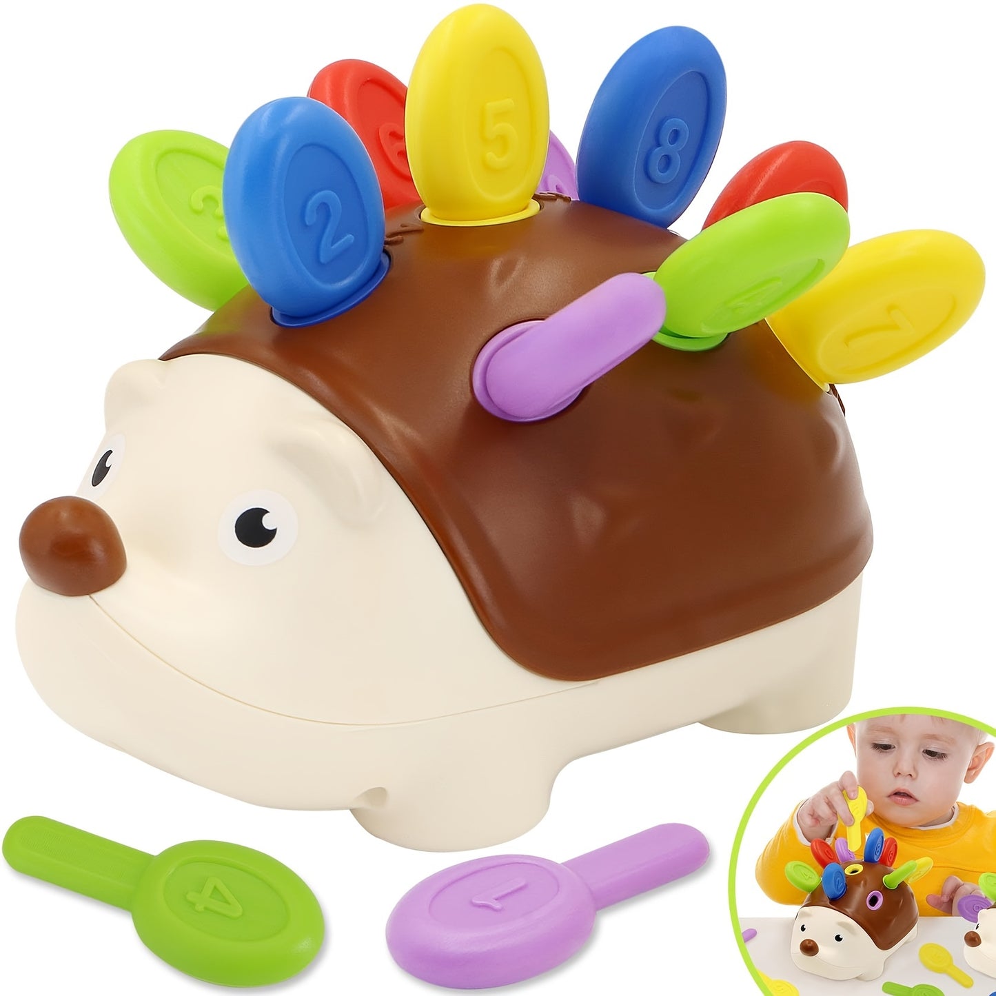 Splicing Little Hedgehog Fine Motor Training Toy for Early Education - Develops Hand-Eye Coordination in 1-3 Year Olds