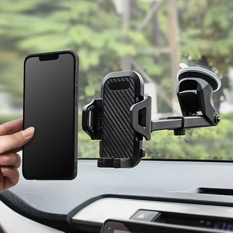 Universal Car Phone Holder - Hands-Free Mount for Dashboard and Air Vent - Secure Suction Grip for Safe Driving