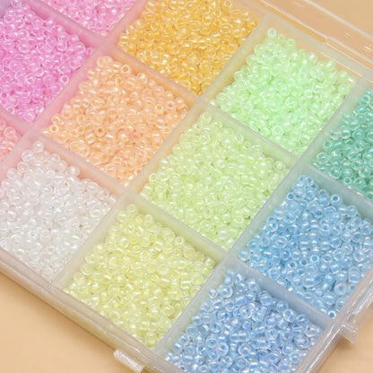 15 Colors Luminous Glass Beads Box DIY Jewelery Box