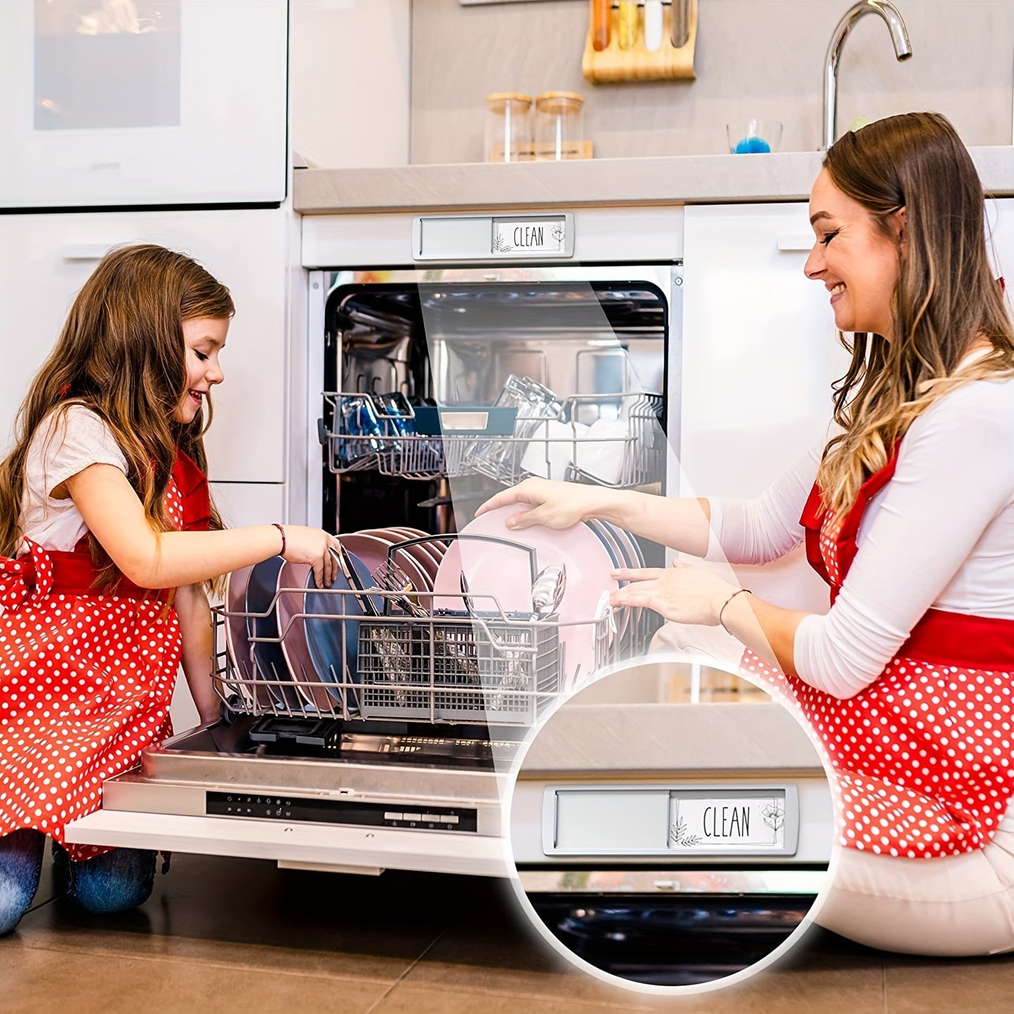 1 aimant élégant pour lave-vaisselle : l'outil d'organisation de cuisine parfait pour la décoration de la maison ou du bureau – Forte tenue et facile à utiliser ! 