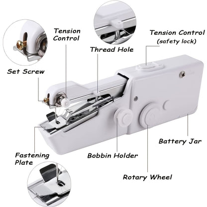 1PC Handheld Sewing Machine Mini Sewing Machines,Portable Sewing Machine Quick Handheld Stitch Tool For Fabric, Cloth, Clothing (battery Not Included)