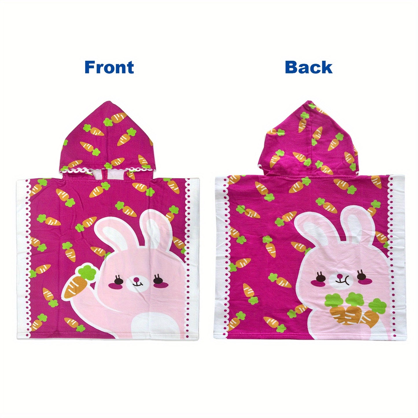 1 serviette de bain cape à capuche super douce et absorbante-séchage rapide pour les enfants! 