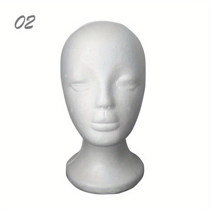 1pc Foam Mannequin Head, Foam Mannequin Head Model Hat Wig Jewelry Holder Shop Display Stand