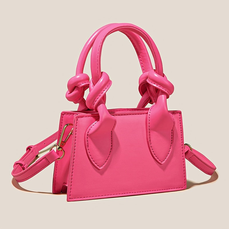 Top Handle Small Square Bag, Fashion Zipper Shoulder Bag, Versatile Crossbody Purse For Everyday