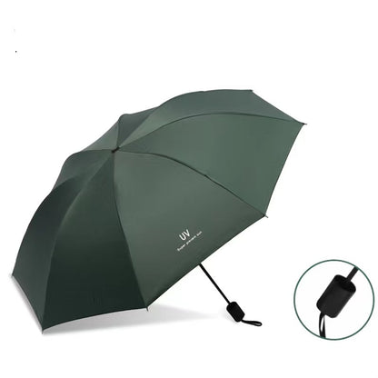 Parapluie en vinyle à 8 os, parapluie pliant manuel pour protection solaire, déplié sous le parapluie 38,1 pouces, parapluie de protection solaire avec revêtement pour femmes et hommes, 