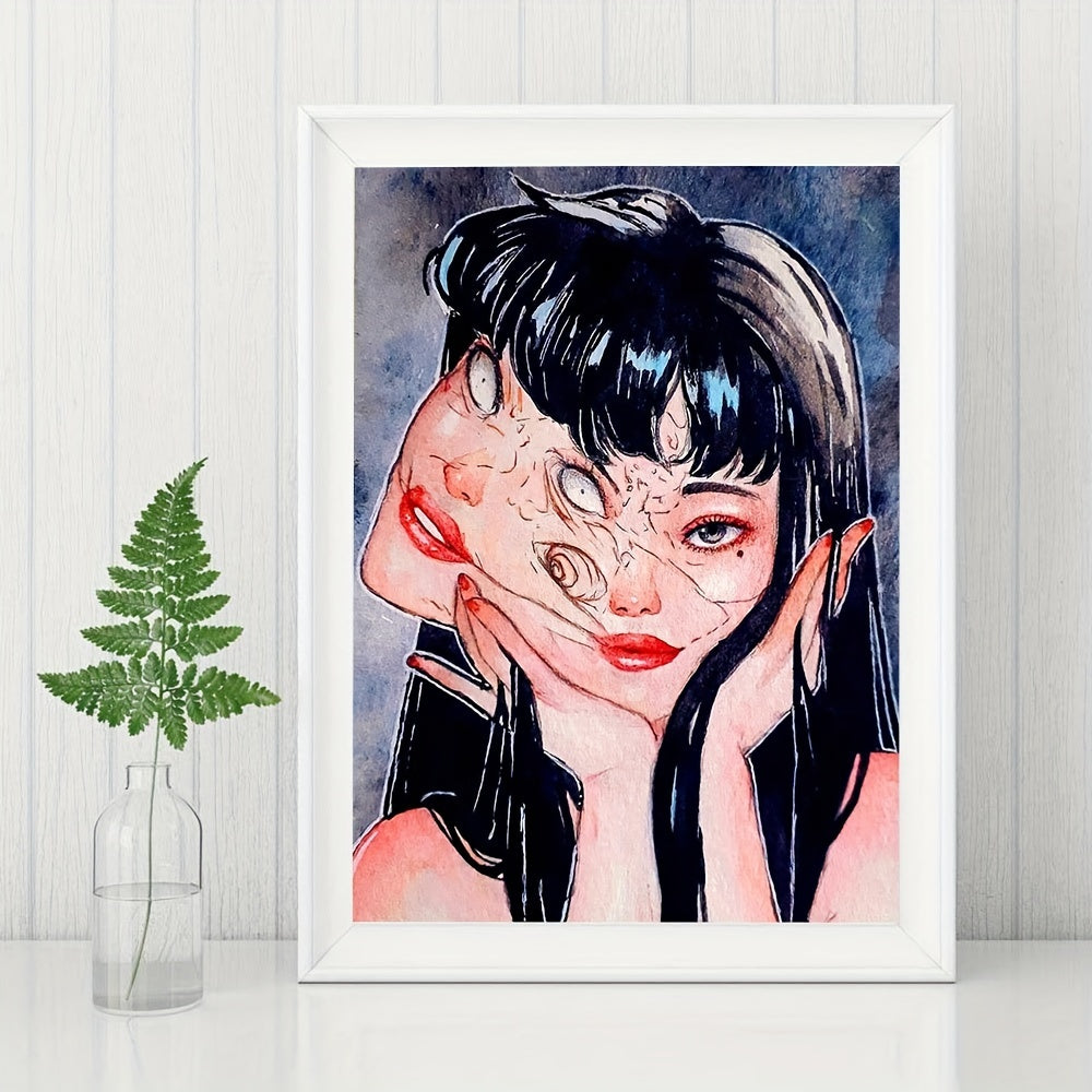 5D DIY Diamond Painting, Horror Girl  Full Diamond Painting With Diamond Art, By Number Kits Embroidery Rhinestone For Wall Decor