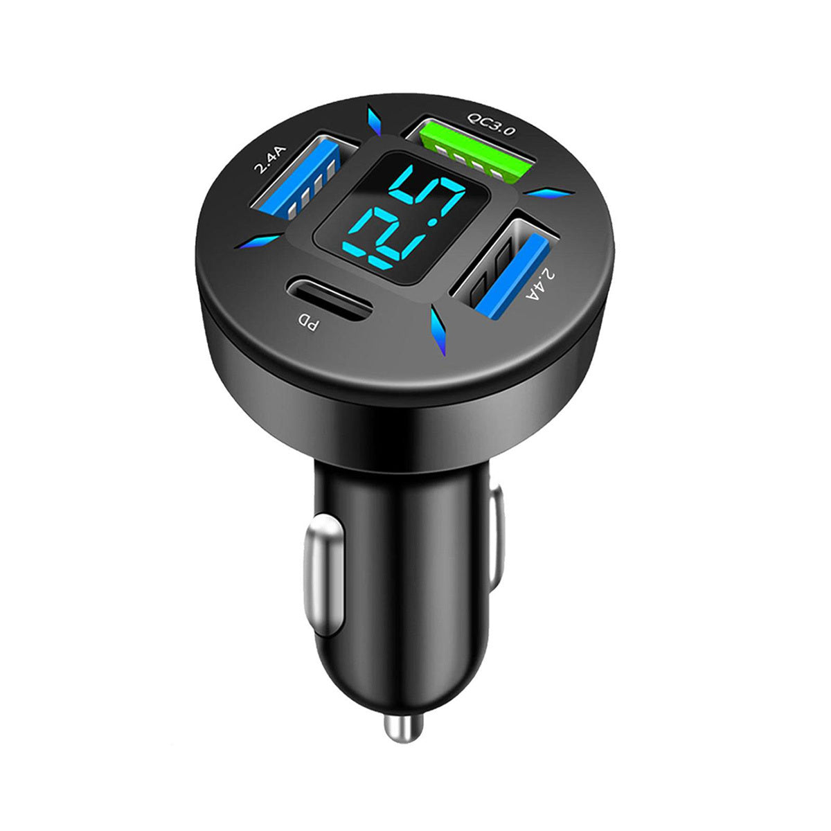 66W PD20W QC3.0 Super Fast Car Charger: Charge Your Devices Faster Than Ever With Digital Display!