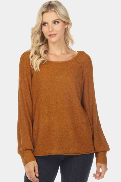 Round Neck Raglan Sleeve Sweater