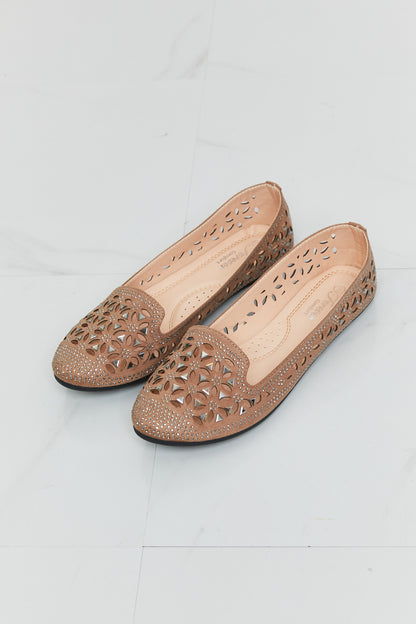 Forever Link Rhinestone Openwork Flats