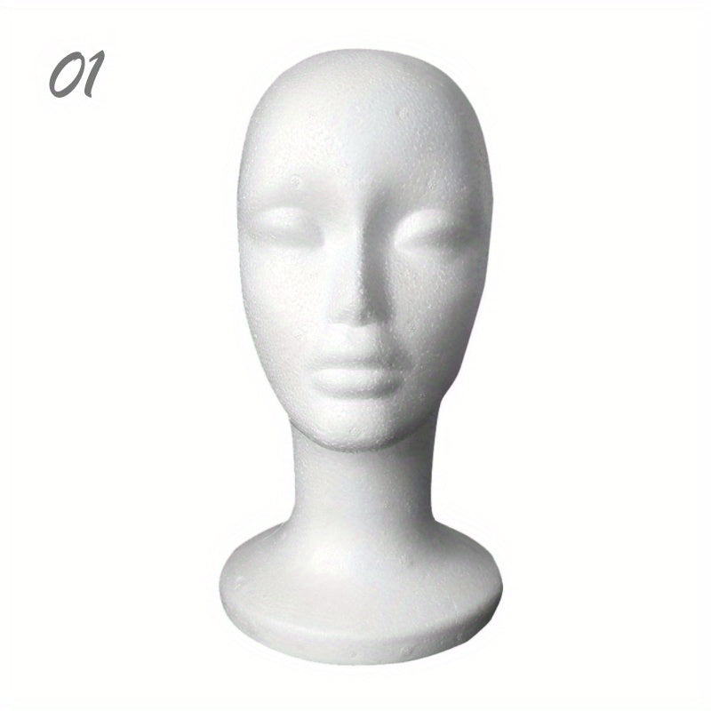 1pc Foam Mannequin Head, Foam Mannequin Head Model Hat Wig Jewelry Holder Shop Display Stand