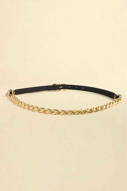 PU Leather Chain Belt