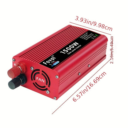 500W/1500W Car Power Inverter - Convert DC 12V to AC 110V/120V with 1 USB Port