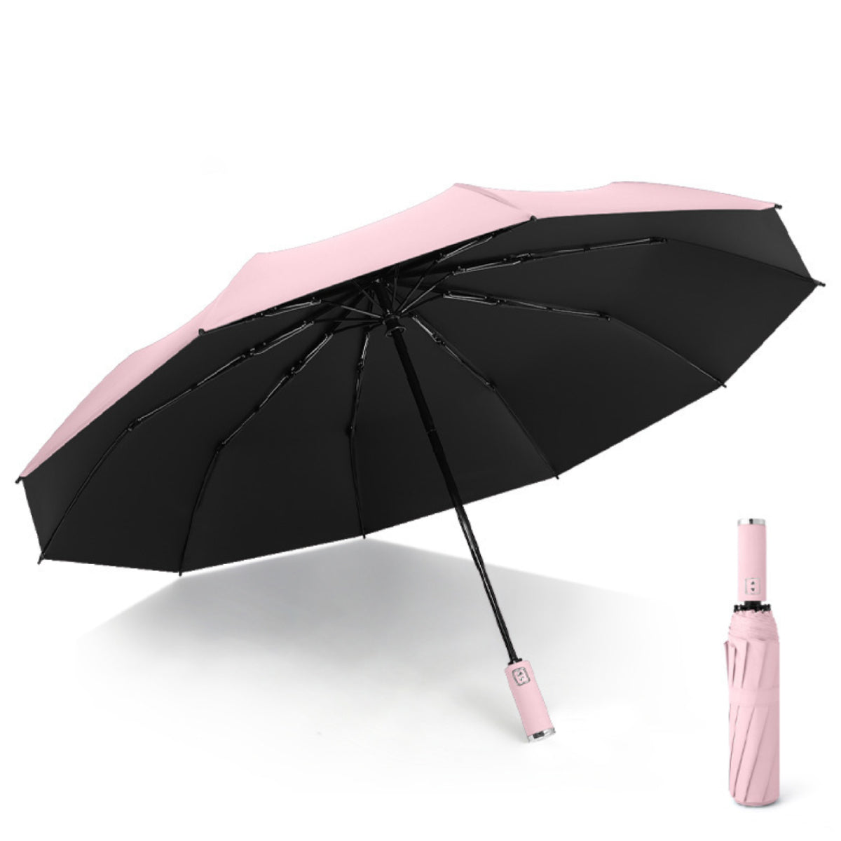 Stay Dry in Any Weather with this Fully Automatic 10 Ribs Rain Or Shine Umbrella - Multiple Colors Available!