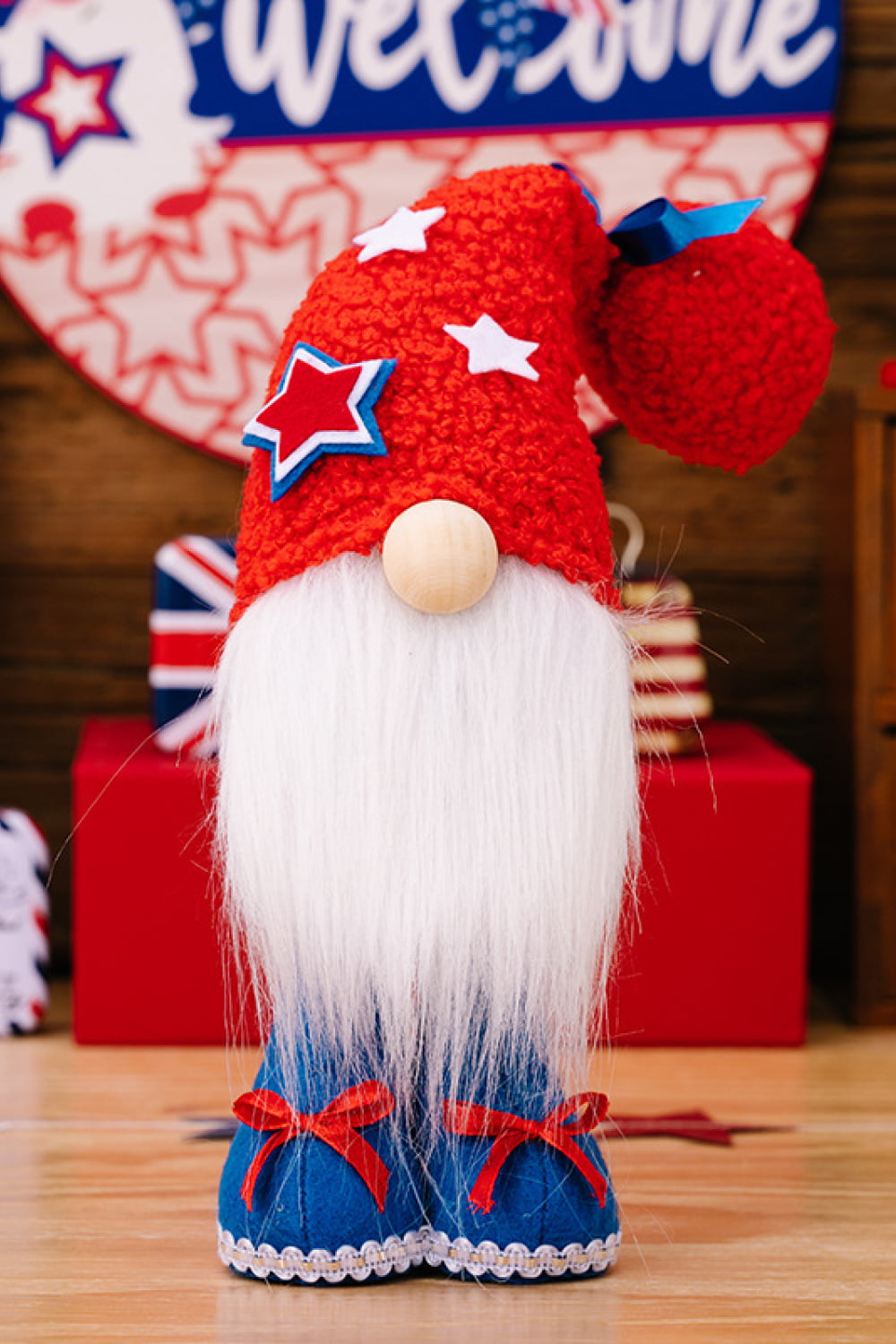 Gnomes de barbe tricotés pour le Jour de l'Indépendance, 2 pièces