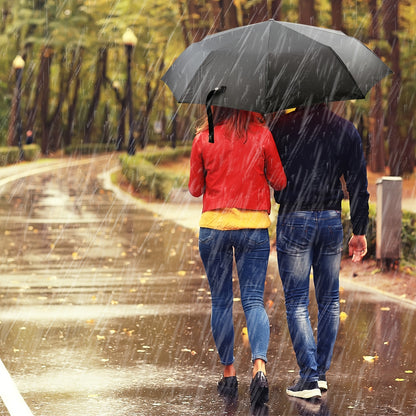 Parapluie pliant résistant au vent à 12 nervures 