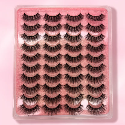 20 Pairs of Reusable Mink Eyelashes - Get the Look You Want in Bulk!