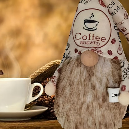 Adorable Coffee Doll Plush Gnome - Perfect Home Decor and Shop Window Ornament