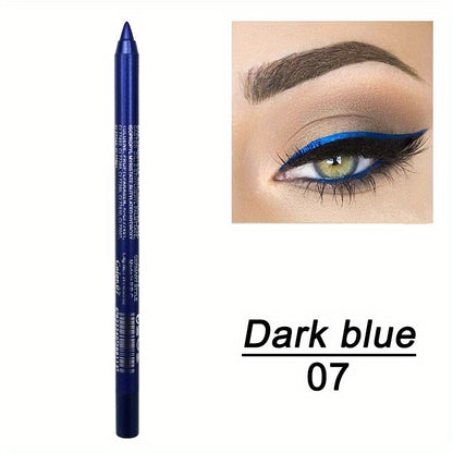 14-Color Eyeliner Palette: Highly Pigmented Pearly Shimmer & Metallic Finishes for Smokey Punk Gothic Look & Long-Lasting Waterproof Stick