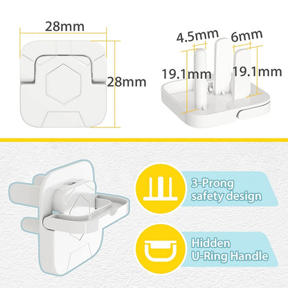 12/50pcs Outlet Covers Baby Proofing Safety -Child Secure Electric Plug Protectors With Hidden Handle Square Socket Covers For Electrical Outlets Baby Safety Plug Covers For Kids Toddler Protection