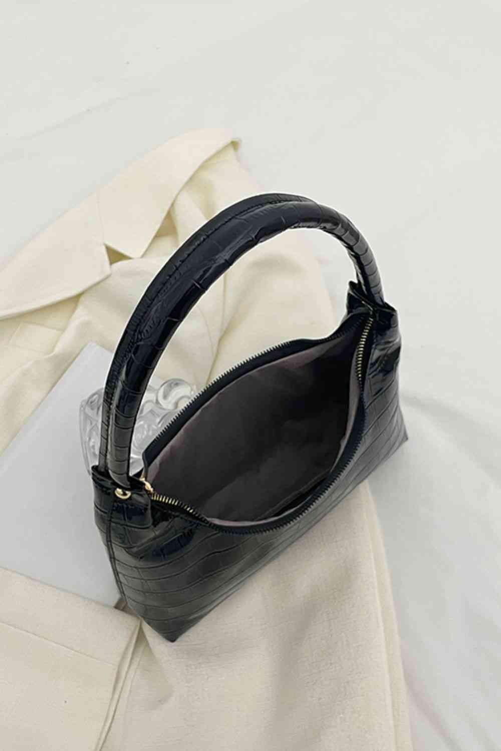 Textured PU Leather Shoulder Bag