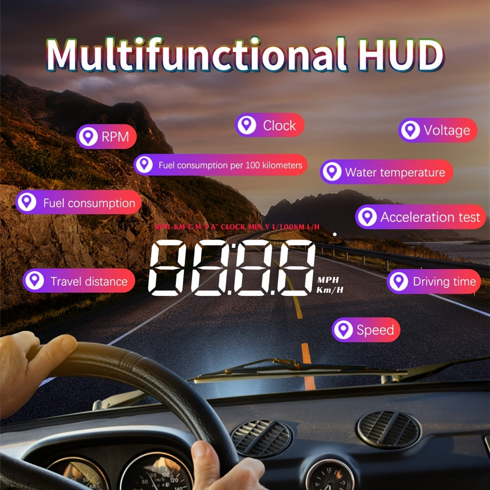 Upgrade Your Driving Experience with the M5 OBD2 Car Projector: MPH KMH Auto Hud Speedometer & More!