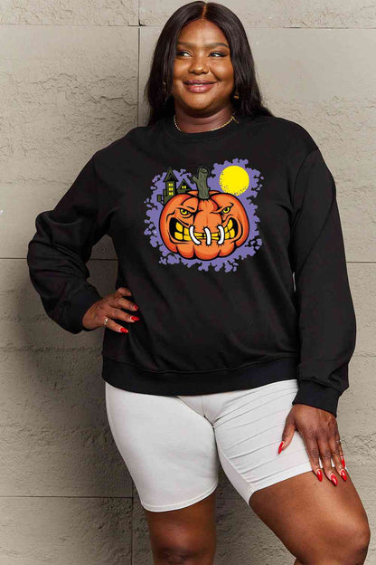 Simply Love Full Size Graphic Round Neck Sweatshirt