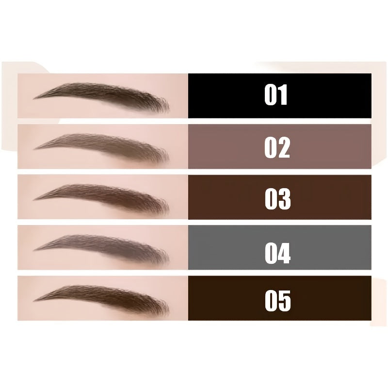 5 Colors Natural Makeup Eyebrow Pencil - Double Heads, Waterproof & Long-Lasting - Easy Ware Eyebrow Pen With Brush