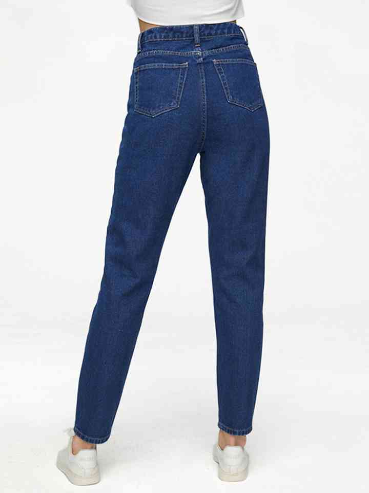 Buttoned Long Jeans