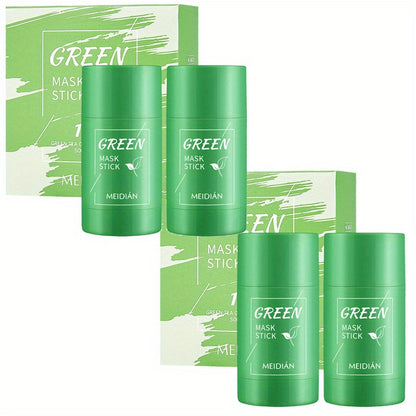 2pcs, 4pcs, Deep Cleansing Green Tea Mask Stick, Green Mask Stick Blackhead Removing, Facial Hydrating, Deep Pore Cleansing, Blackhead Removing Green Tea Mask For All Skin Types