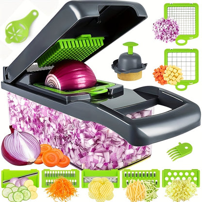 14-in-1 Vegetable Chopper: Effortlessly Slice, Dice, and Chop Veggies in Seconds!