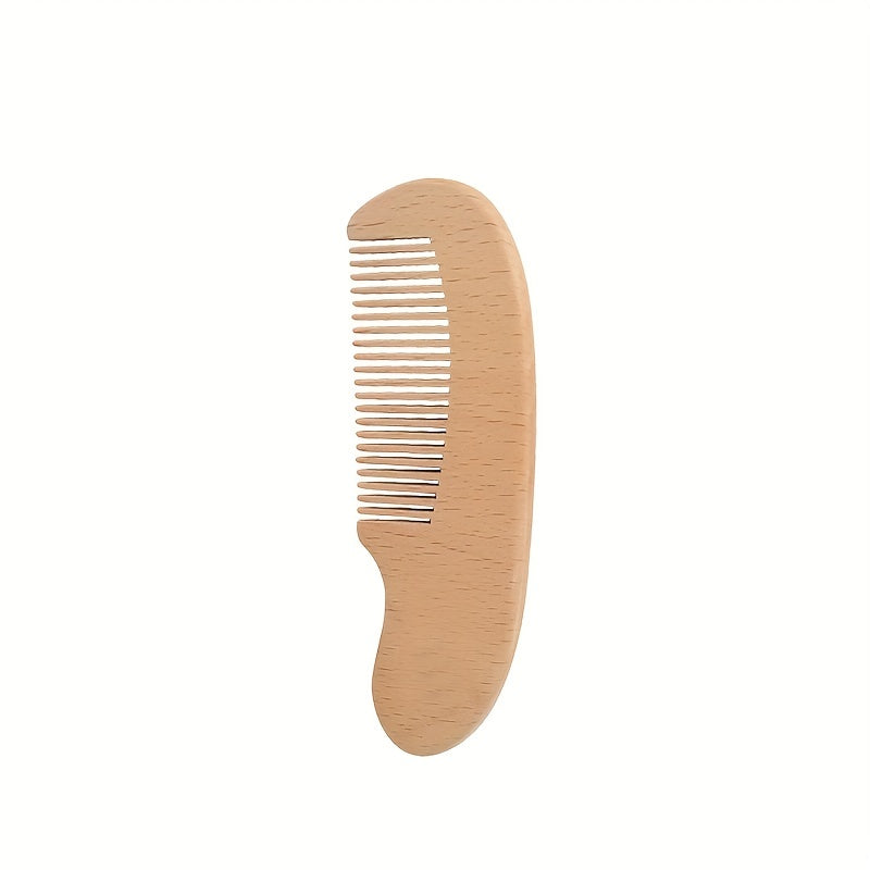 Ensemble de peignes et brosses à cheveux doux pour bébé, avec manche en bois, masseur confortable pour nouveau-nés, 2 pièces/kit 