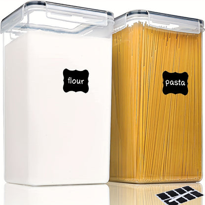 1/2pcs Extra Large Airtight Food Storage Containers With Lids, 6.5L Plastic BPA Free PP Material For Spaghetti, Flour And Baking Kitchen Supplies