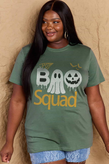 Simply Love Full Size BOO SQUAD Graphic Cotton T-Shirt