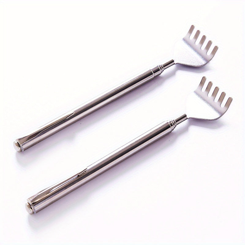 1 Pc Adjustable Back Scratcher - Stainless Steel Telescopic Portable Claw Extender - Perfect for Massage & Tickle Stick!