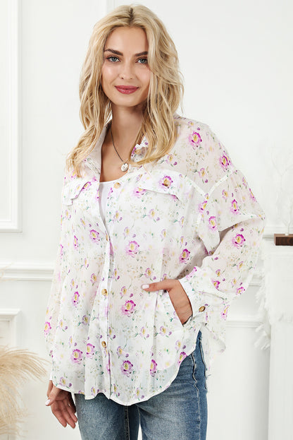 Floral Print Long Sleeve Shirt