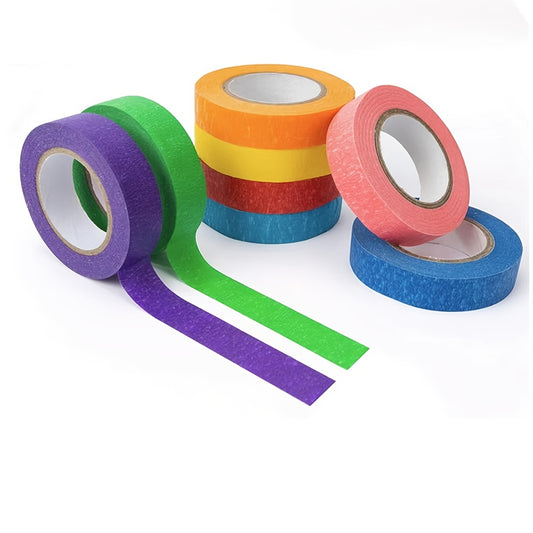 8 Rolls Of Colorful Masking Tape, 16 Yards Each, Rainbow Colored Painting Tape, Painters Tape, Craft Tape, Labeled Or Coded Colorful Painters Tape - Kids Art Supplies, Party Decorations, DIY Crafts