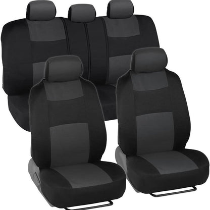 Upgrade Your Car Interior with This Easy-to-Install Front & Rear Split Bench Seat Cover - Black