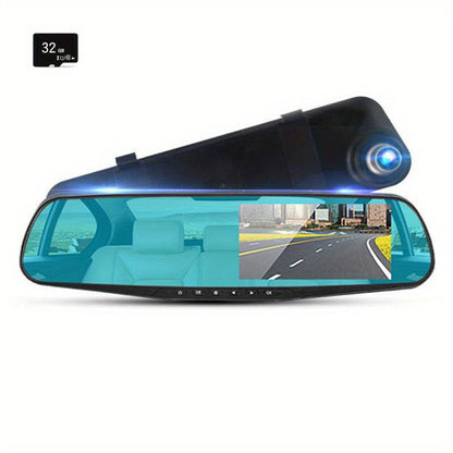 4.2 Inch Large Screen Rearview Mirror Dash Cam Dual Lens HD 1080P Night Market HD Dash Cam For All Models