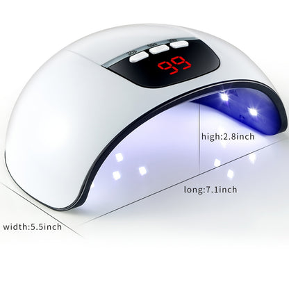 Uv Light For Nails, Uv Led Nail Lamp, With 3 Timers And Led Display, 54w Uv Nail Lamp, USB Interface, For Nail Polish Polishing Nail Dryer