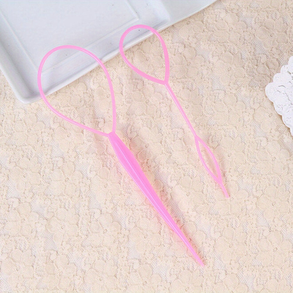 2pcs Multifunctional Topsy Tail Loop Hair Braided Ponytail Maker DIY Hair Styling Tool Accessories