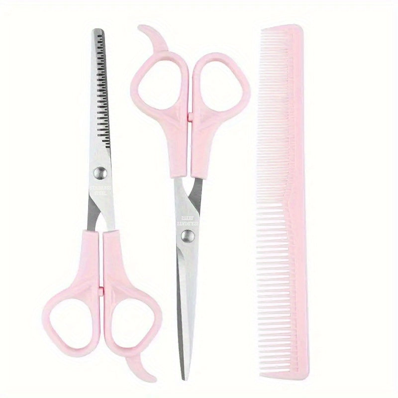 3pcs Set Hair Scissors Kit - 6.7'' Hair Cutting Shears for Men, Women, Barbers, Kids, Adults & Pets