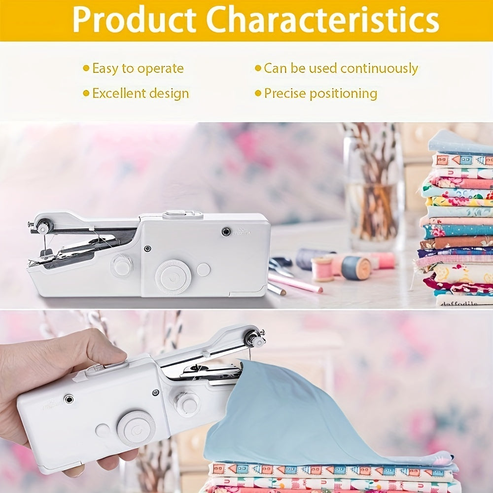 1 Set Handheld Sewing Machine: Perfect for Beginners, Easy to Use, Batteries Not Included!