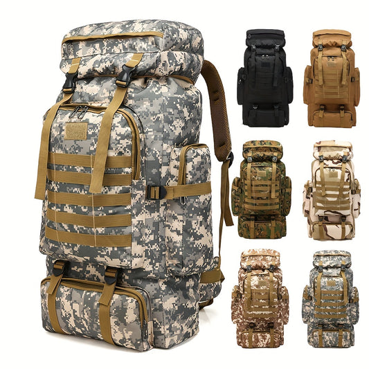 80L Outdoor Tactical Waterproof Backpack: Perfect for Camping, Hiking, Backpacking & Hunting!