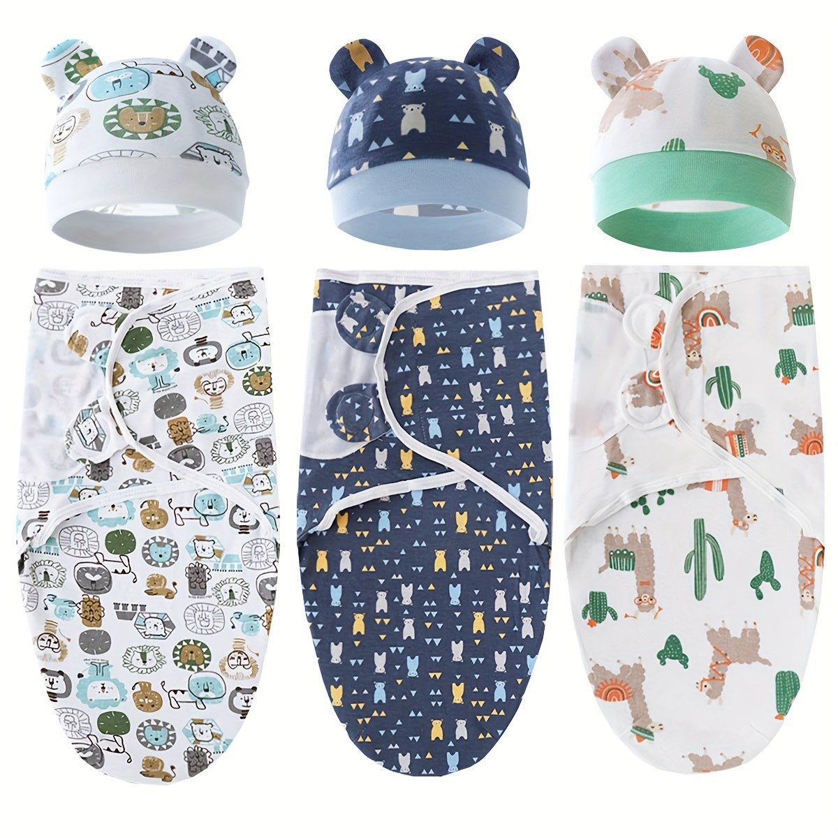 The Perfect Swaddle for Newborns: 1 Set of Adjustable Swaddling Sleeping Bags for 0-6 Months, Preventing Startle Reflex in Boys and Girls!