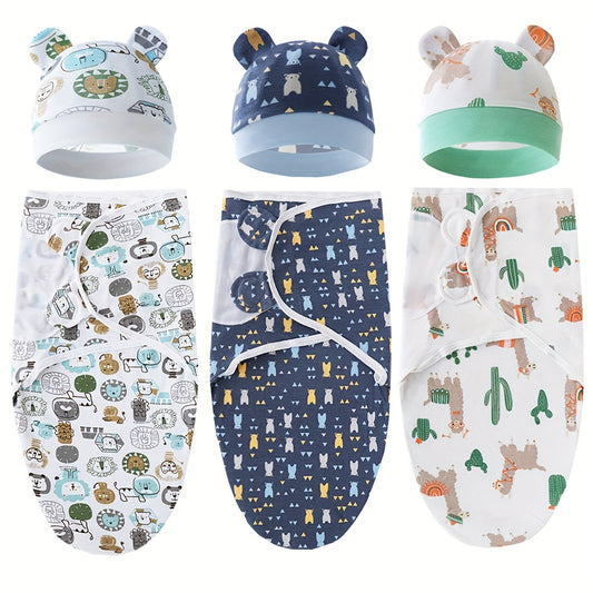 The Perfect Swaddle for Newborns: 1 Set of Adjustable Swaddling Sleeping Bags for 0-6 Months, Preventing Startle Reflex in Boys and Girls!