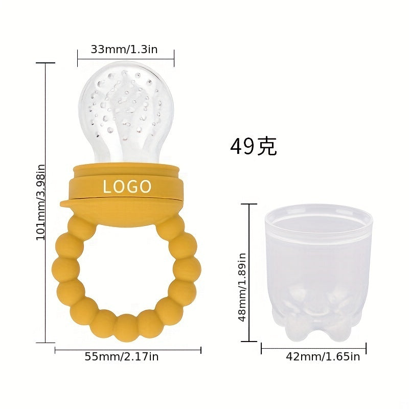 3pcs Children's Silicone Fruit & Vegetable Feeder with Handle - Perfect Food Supplement Pacifier!