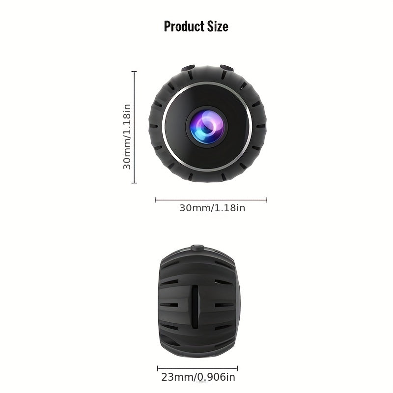 X10 WiFi Mini Camera with Night Vision, HD Webcam, 1080p Video Recording, Motion Detection, and Home Security Surveillance